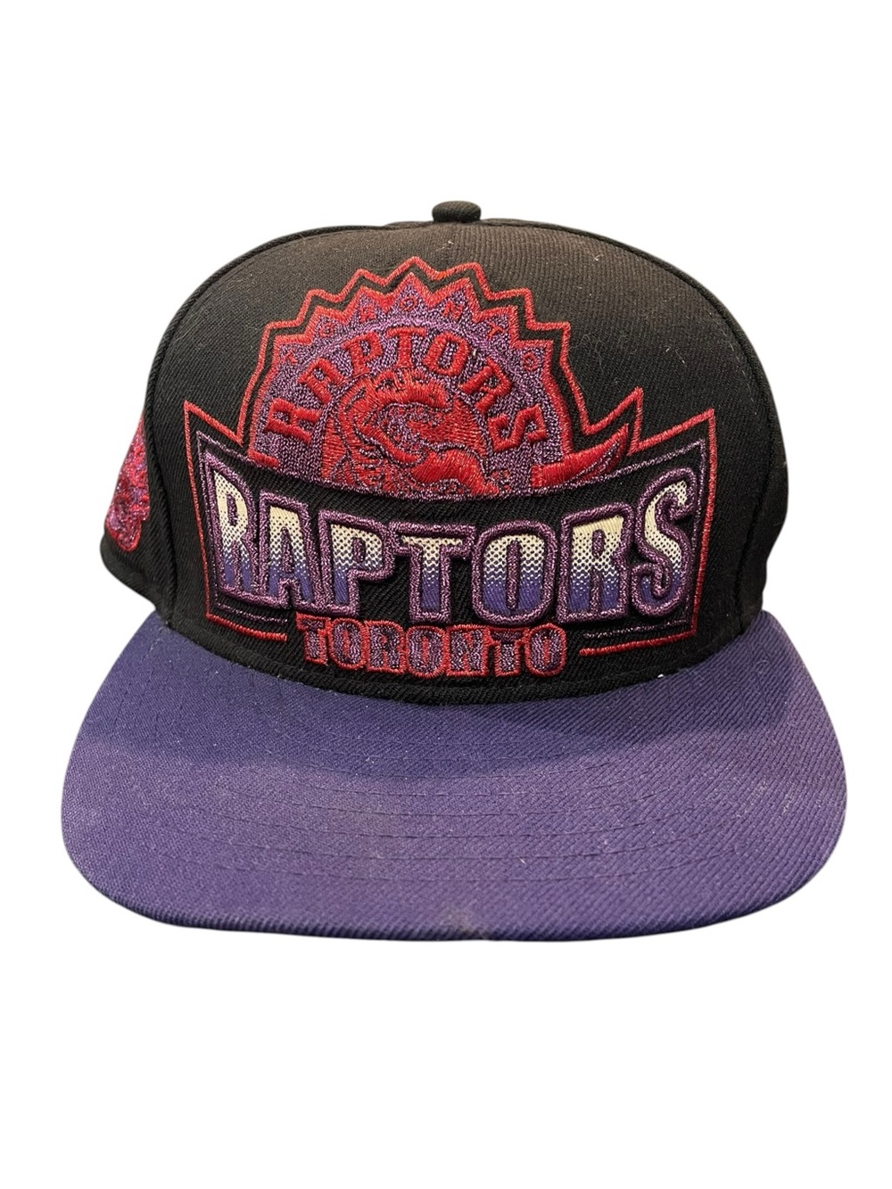 Toronto Raptors New Era Hardwood Classics 9FIFTY Snapback Hat - Black/Purple